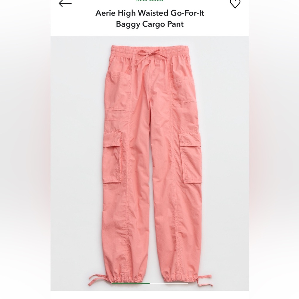 Aerie high wasted cargo baggy pants NWT